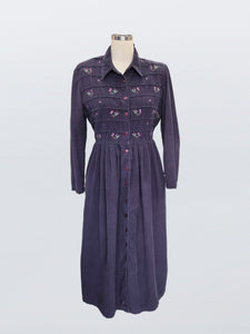 90s Karin Stevens corduroy dress