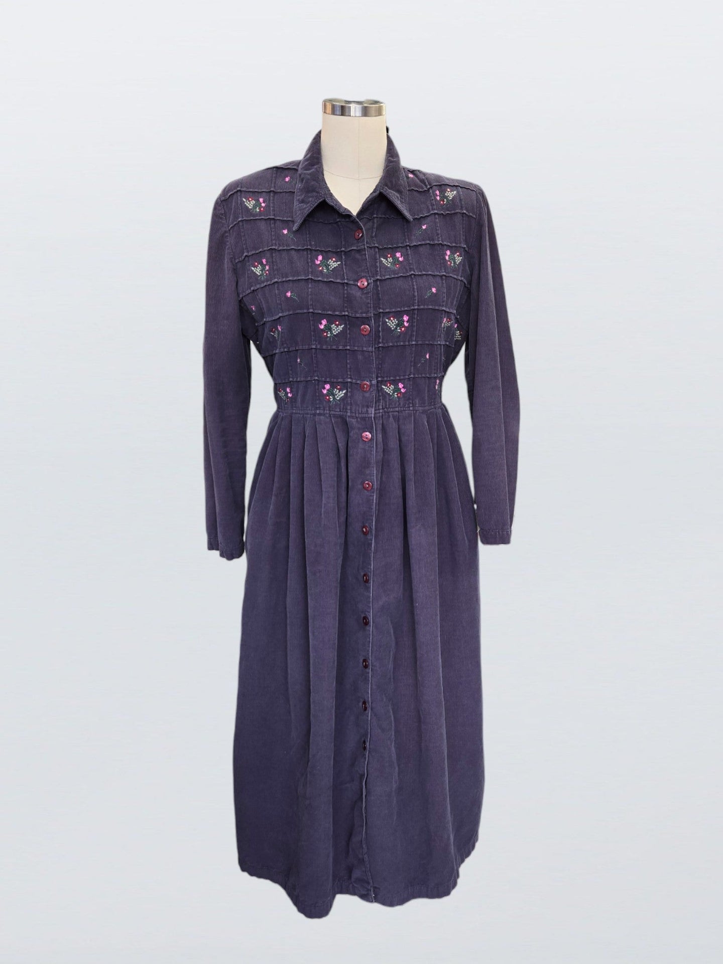 90s Karin Stevens corduroy dress