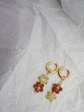Load image into Gallery viewer, 2 of 2 earrings ~ amber flowers