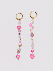 1 of 1 earrings~ garden pink