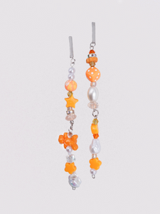 1 of 1 earrings ~ tangerine