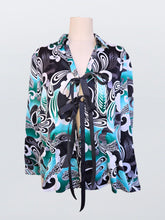 Load image into Gallery viewer, 1 of 1 reworked tie blouse