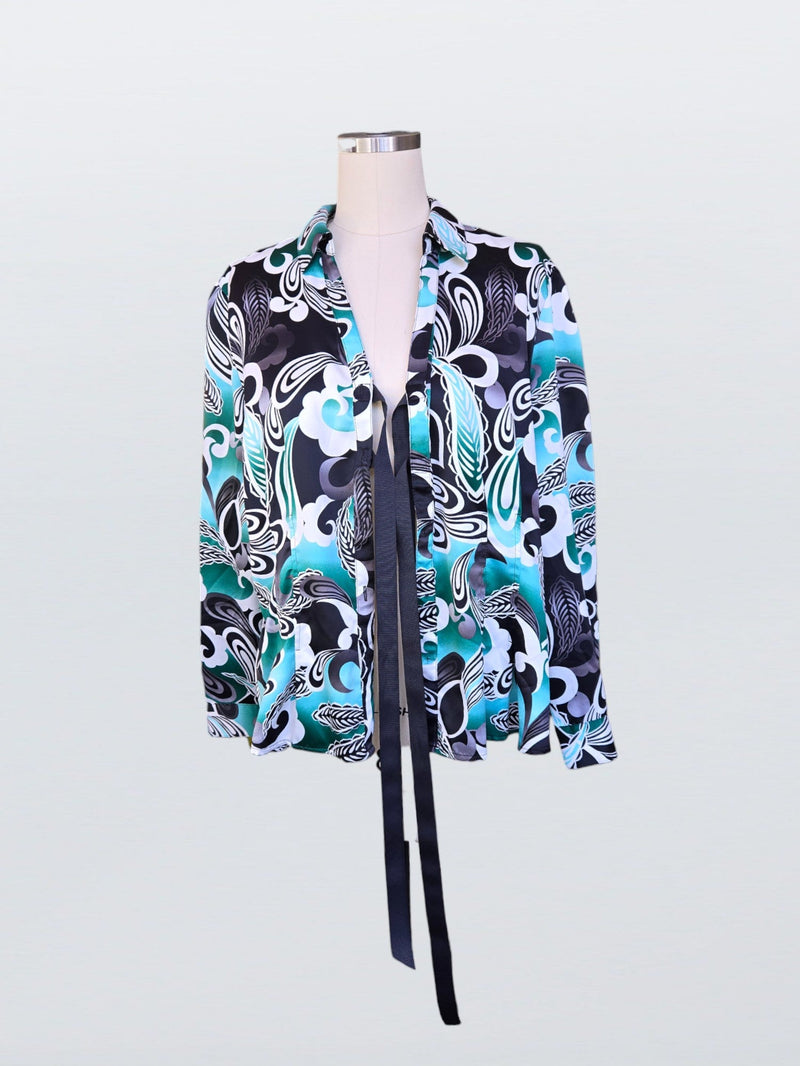 Load image into Gallery viewer, 1 of 1 reworked tie blouse
