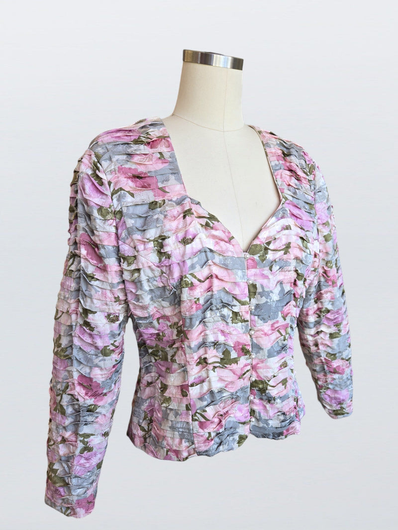 Load image into Gallery viewer, 80s Judy Hornby x I. Magnin collab silk jacket