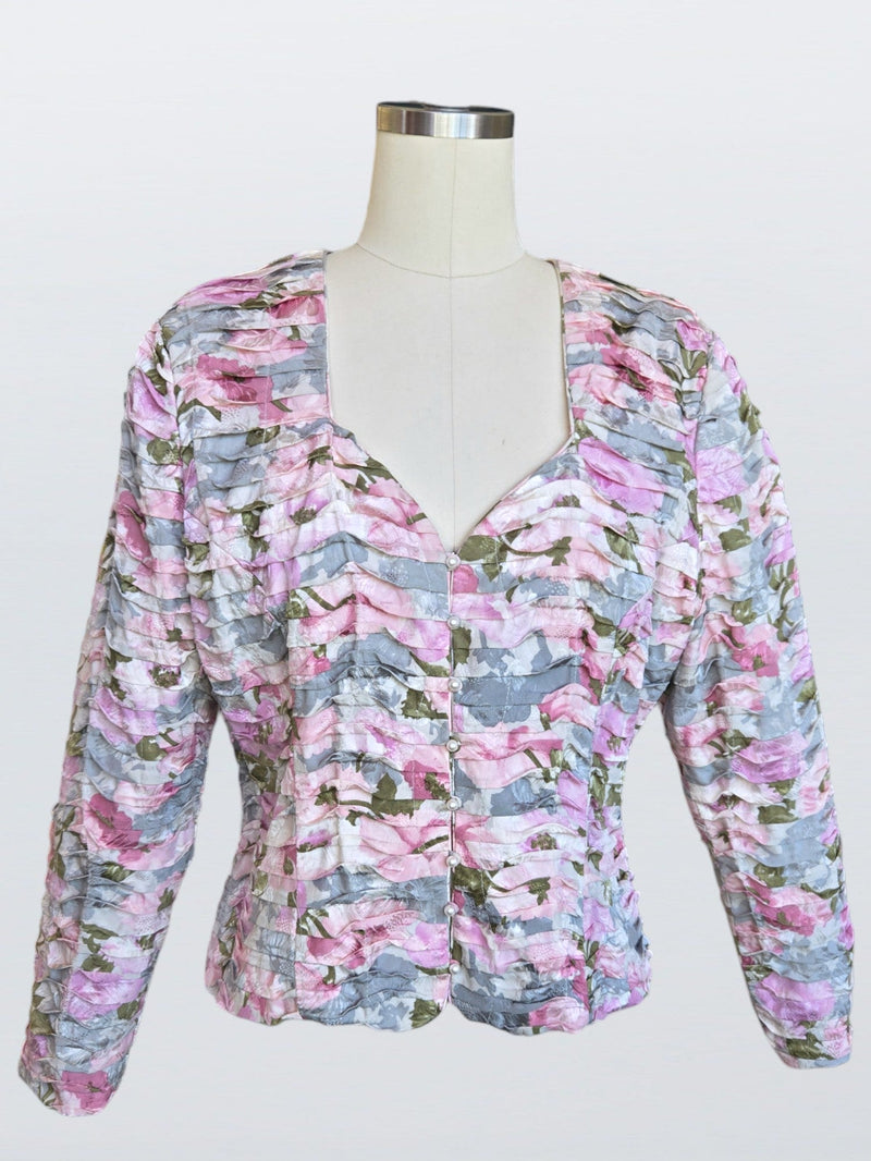 Load image into Gallery viewer, 80s Judy Hornby x I. Magnin collab silk jacket