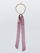 Load image into Gallery viewer, silk necklace / curbed chain